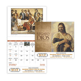 Regalo de Dios - Stapled Calendar Imprinted with Logo (Q325722)