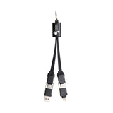 Multi-Charge Cables With Round Carabiner Imprinted with Logo (Q326122)