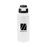 32 Oz. Pop Sip Recycled Stainless Steel Bottle Imprinted with Logo (Q327122)