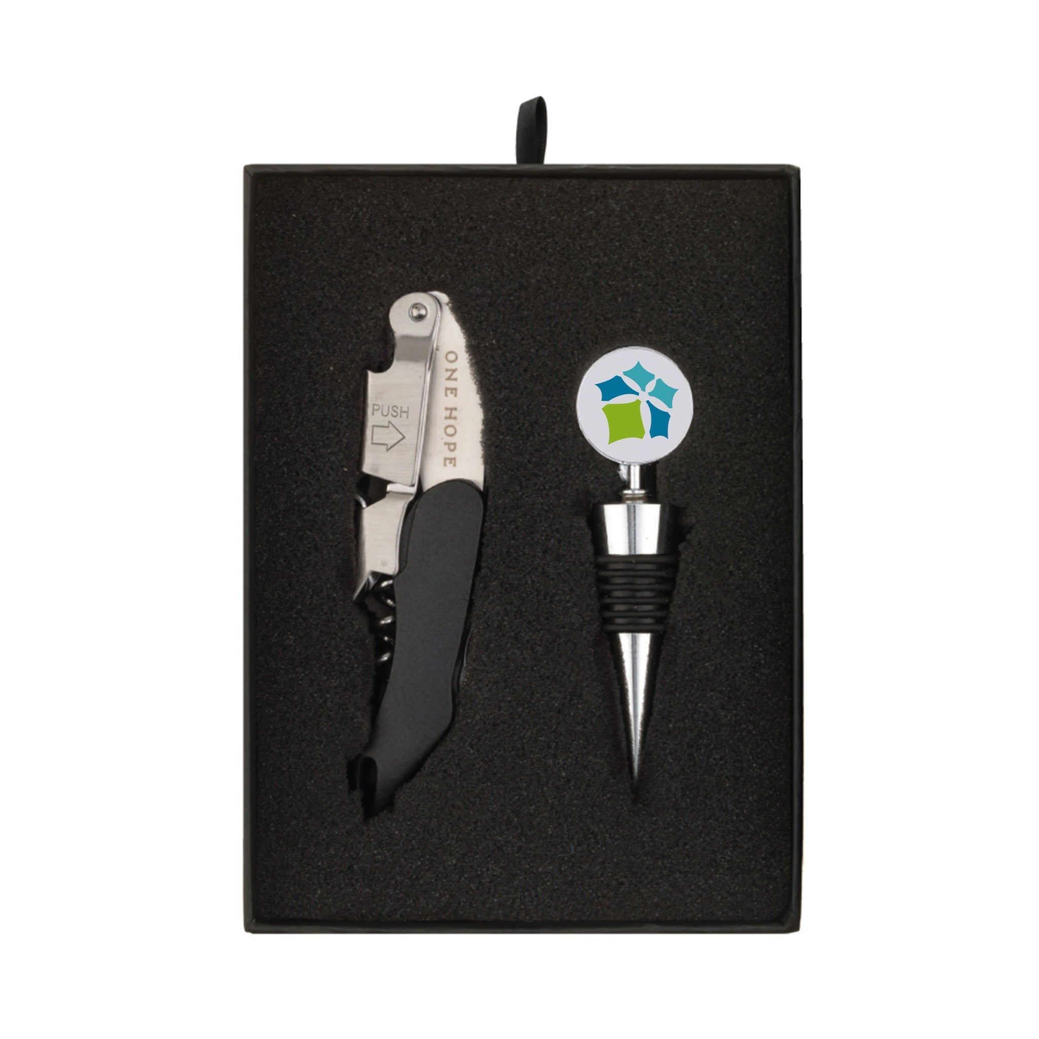 Premium Waiter's Corkscrew And Wine Stopper Gift Set (Q327332)