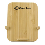 Bamboo 10W Wireless Charger With Phone Holder Imprinted with Logo (Q329822)