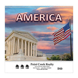 America! Wall Calendars - Spiral Imprinted with Logo (Q332011)