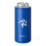 12 Oz. Swig Skinny Can Cooler - Matte Royal Imprinted with Logo (Q340522)