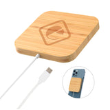 Mag Max Bamboo Magnetic Wireless Charger 2.0 Imprinted with Logo (Q347122)