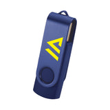 2 Tone Rotate Flash Drive (8GB) Imprinted with Logo (Q350311)
