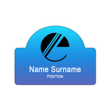 Value Reusable Name Badge: 2.75 x 2 Inch Imprinted with Logo (Q360022)