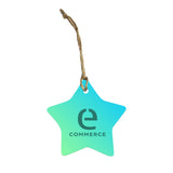 Star Shaped Sublimated Ceramic Ornament - 1 Side Imprinted with Logo (Q360222)