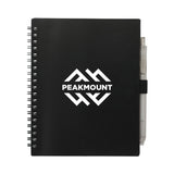 5.5 x 7 Inch FSC Recycled Spiral Notebook - RPET Pen Imprinted with Logo (Q370722)