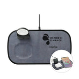 mophie® 3-in-1 Fabric Wireless Charging Pad Imprinted with Logo (Q374222)