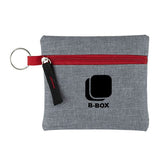 Capri Heathered Gray Zipper Pouch Imprinted with Logo (Q377022)