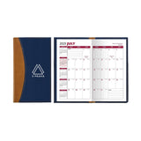 Normandy 2 Tone Soft Vinyl Academic Planner Imprinted with Logo (Q378222)