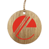 3 Inch Wood Ornament - Round Imprinted with Logo (Q381332)