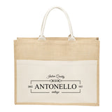 Julia Jute Tote Bag Imprinted with Logo (Q386922)