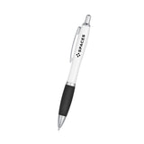 Satin Pen with Rubberized Grip Imprinted with Logo (Q388311)