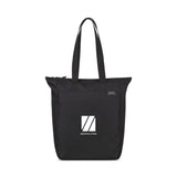 Renew rPET Zippered Tote - Black Imprinted with Logo (Q404822)