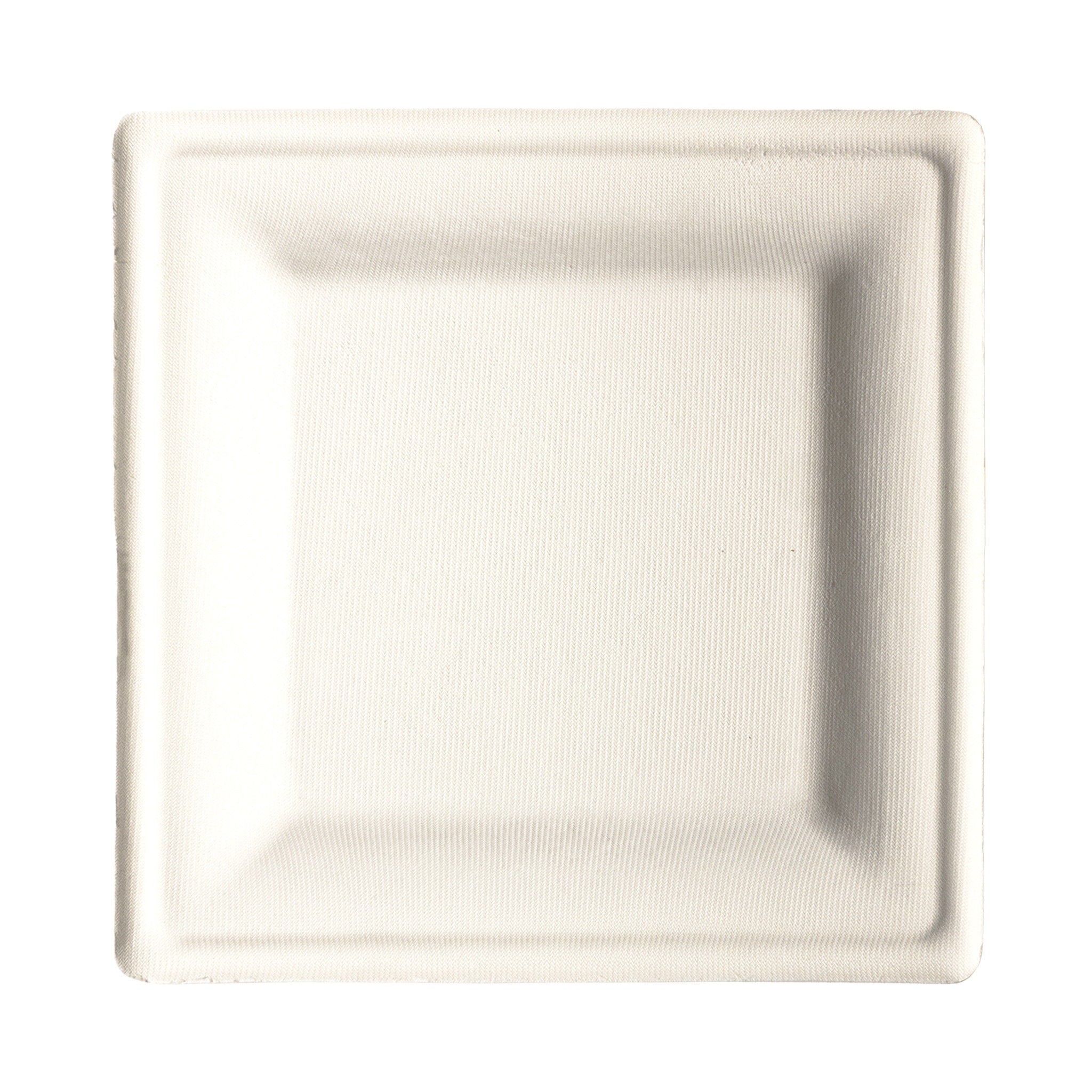 10 Inch Square Compostable Paper Plate Bagasse (Q407332)
