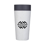 12 Oz. Circular Cup Travel Mug - Cosmic Black Imprinted with Logo (Q427522)