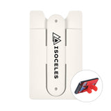 Silicone Phone Wallet Stand with Strong Adhesive Imprinted with Logo (Q429311)