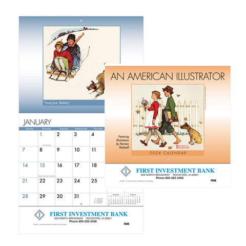 An American Illustrator Wall Calendar-Stapled (Q442011)