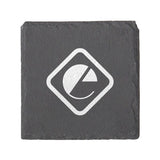 Square Slate Coaster Set Imprinted with Logo (Q455922)