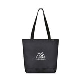 Renew rPET Packable Shopper Tote - Black Imprinted with Logo (Q464822)