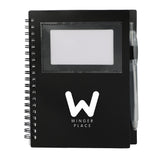 5 x 7 Inch FSC® Recycled Star Spiral Notebook With Pen Imprinted with Logo (Q464922)