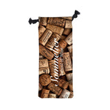 6 W x 15.5 H Inch Polyester Wine Drawstring Bag Imprinted with Logo (Q480822)