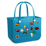 1.2 x 1.2 Inch Beach Bag Charms Small Imprinted with Logo (Q489022)