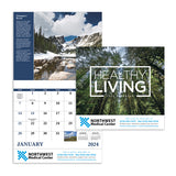 Healthy Living - Stapled Calendar Imprinted with Logo (Q494722)