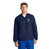 Sport-Tek® V-Neck Raglan Wind Shirt Imprinted with Logo (Q497922)