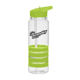 Banded Gripper Bottle With Straw (20 oz) Imprinted with Logo (Q499276)