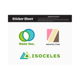 5.5 x 7 Inch Sticker Sheet Custom Shapes Imprinted with Logo (Q511022)