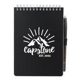 5 x 7 Mineral Stone Field Reporter Notebook With Pen Imprinted with Logo (Q511822)