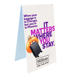 3 x 5 Inch Plastic Table Tent Sign Imprinted with Logo (Q517822)