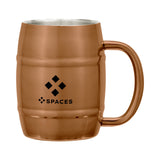 14 Oz. Moscow Mule Barrel Mugs Imprinted with Logo (Q518711)