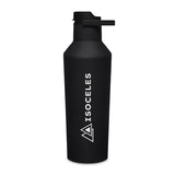 32 Oz. Corkcicle Sport Canteen Soft Touch - Matte Black Imprinted with Logo (Q523022)