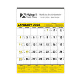 Yellow & Black Contractor's Memo (13-sheet) Calendar Imprinted with Logo (Q525722)