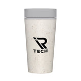 12 Oz. Circular Cup Travel Mug - Dusk Grey Imprinted with Logo (Q527522)