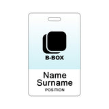 Memphis Event Name Badge: 2.13 x 3.38 In. Vertical Imprinted with Logo (Q530022)
