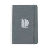 Moleskine® Hard Cover Ruled Medium Notebook - Slate Grey Imprinted with Logo (Q536332)