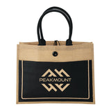 Natural Jute Tote Imprinted with Logo (Q552311)