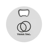 Round Bottle Opener Coaster Imprinted with Logo (Q555922)