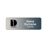 Value Reusable Name Badge: 3.03 x 1.03 Inch Imprinted with Logo (Q560022)