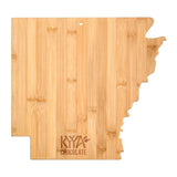 U.S. State Shaped Bamboo Cutting and Serving Boards Imprinted with Logo (Q564022)