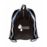 Non-Woven Reflective Drawstring Backpack Imprinted with Logo (Q565365)