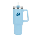40 Oz. Riley Double Wall Stainless Steel Travel Mug Imprinted with Logo (Q573022)