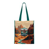 Square Off Laminated Non-Woven Tote Imprinted with Logo (Q573922)