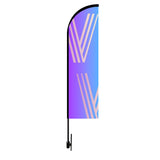 15 ft. Height Bow Flag Carbon Fiber Kit - Single Sided Print Imprinted with Logo (Q579022)