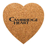 Heart Shaped Cork Coasters Imprinted with Logo (Q586611)