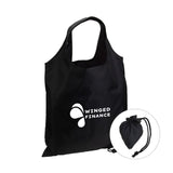 Bazaar RPET Folding Reusable Tote Bag Imprinted with Logo (Q595422)